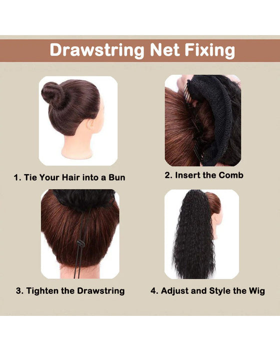 Krøllete Bølgete Krusete Hårforlengelse Med Hestehale