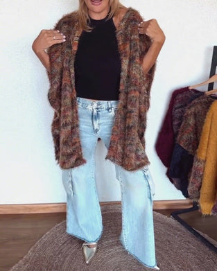 Maillard Plysj-Cardigan Med Lange Ermer