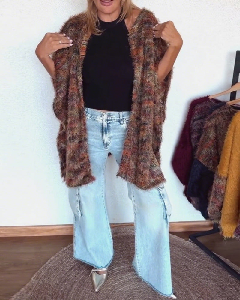 Maillard Plysj-Cardigan Med Lange Ermer