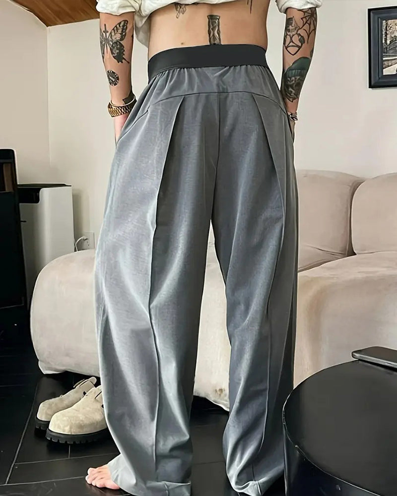 Bukse Fargeblokk Elastisk Midje Casual