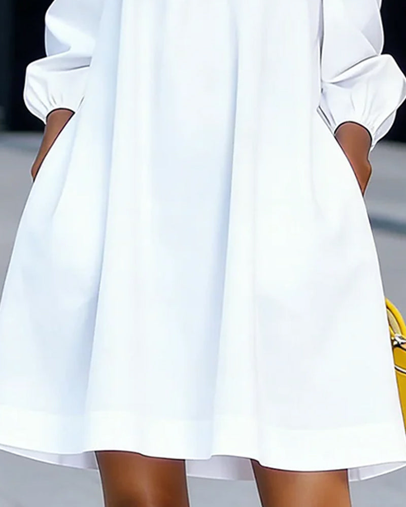 Kjole Off-Shoulder Blomstret Aksent