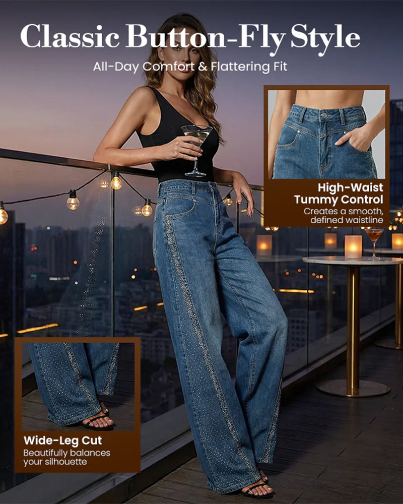 Jeans Løs Passform Vasket Rett Ben