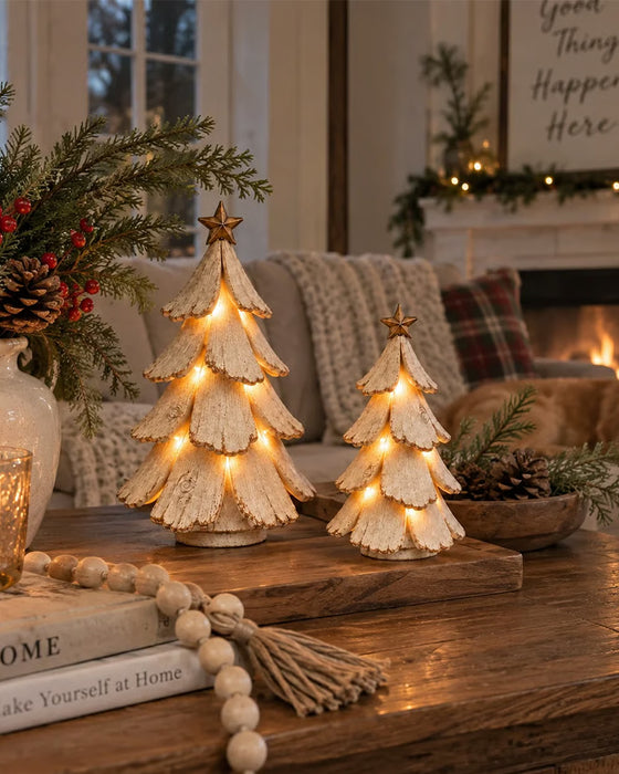 🎄🌙 Vintage Juletre Med Lys Figur