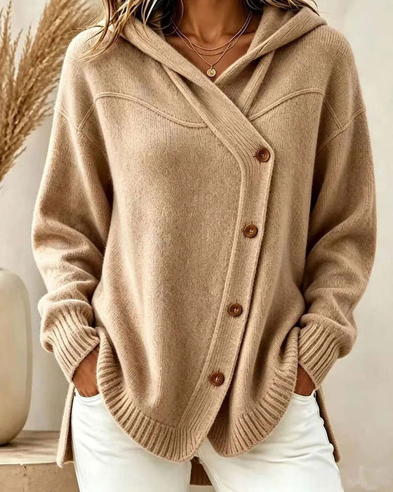 Pullover Kneppet Lang Erm Hette