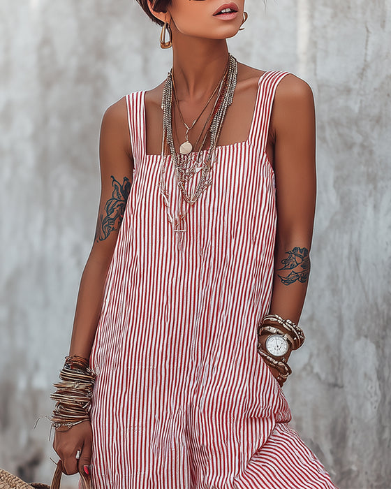 Jumpsuit Bred Stropp Stripede Overall