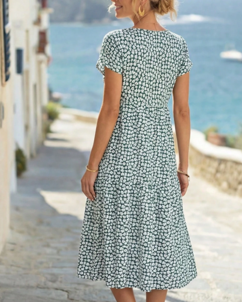 Kjole Liten Blomstret Midje