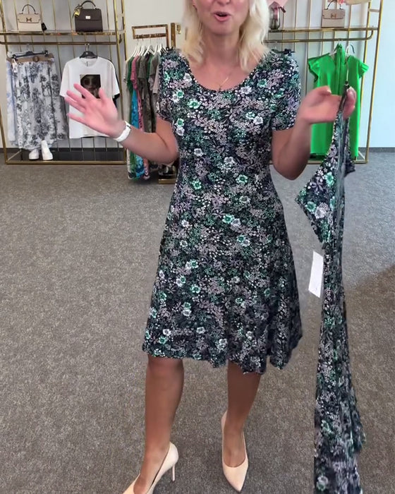 Kjole Stilfull Smal Midje Trykt