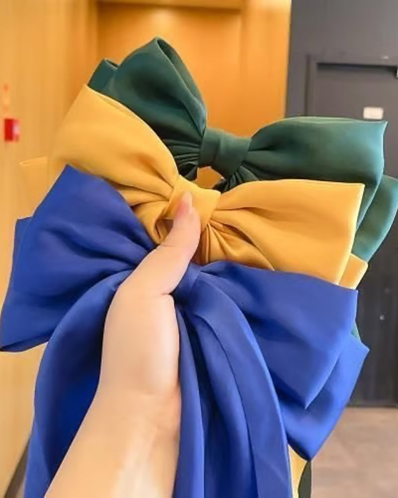 🔥 Stor Sløyfe Hårklemme For Kvinner – Bryllup & Hverdag Hestehale Accessory Med Lang Hale