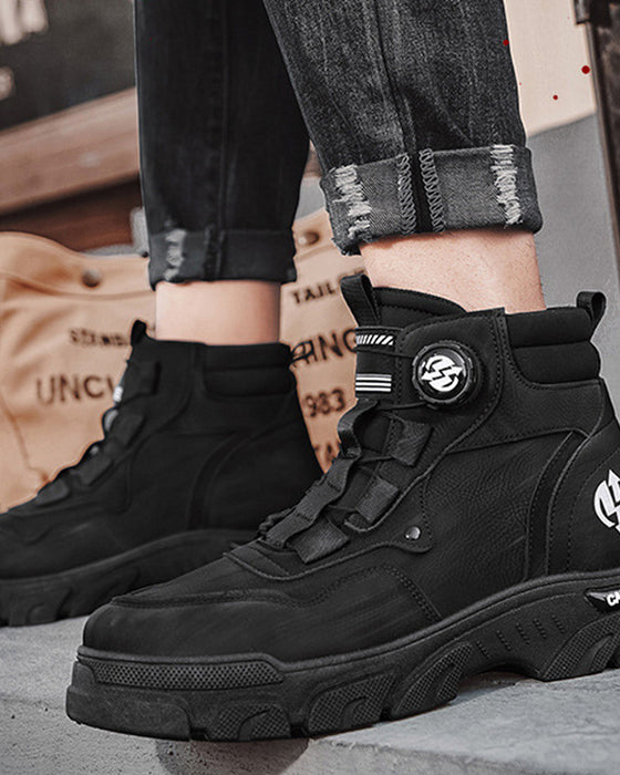 Sko Menns Utendørs Dreie Spenne Arbeid 🔄👞 – Vanntette 💦, Slipresistente 🚶‍♂️, Komfortable , Pustende 🌬️