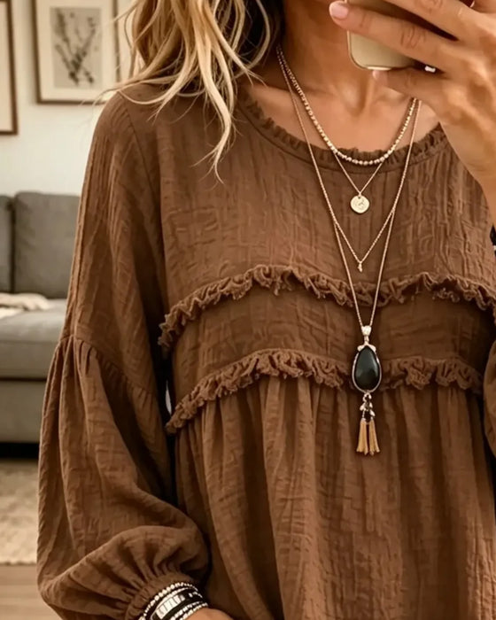 Bluse Solid Rynket Casual