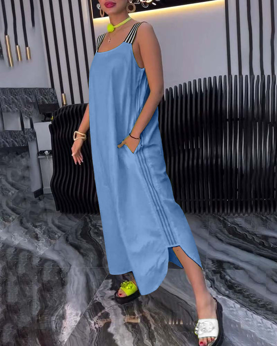Kjole Med Spliced Suspender Løs
