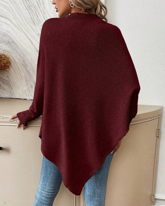 Løsstående Blomstret Genser med Flaggermusermer