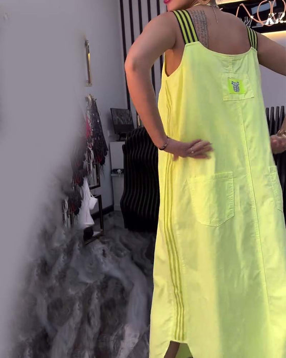 Kjole Med Spliced Suspender Løs