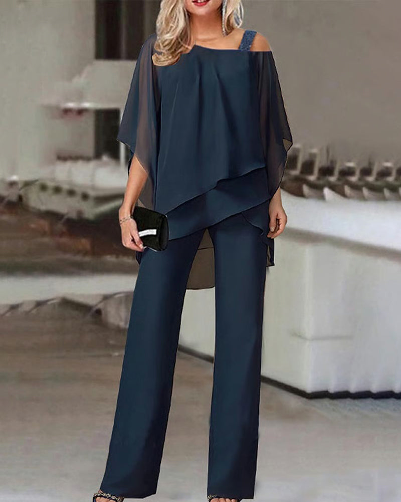 Todelt Sett Off-Shoulder Flagermuserme