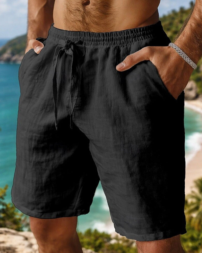 Shorts Ren Bomull Strand Fempunkt Avslappet