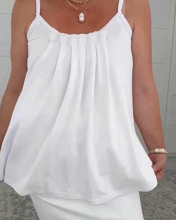 Vest Stropper Plisserte Bunn