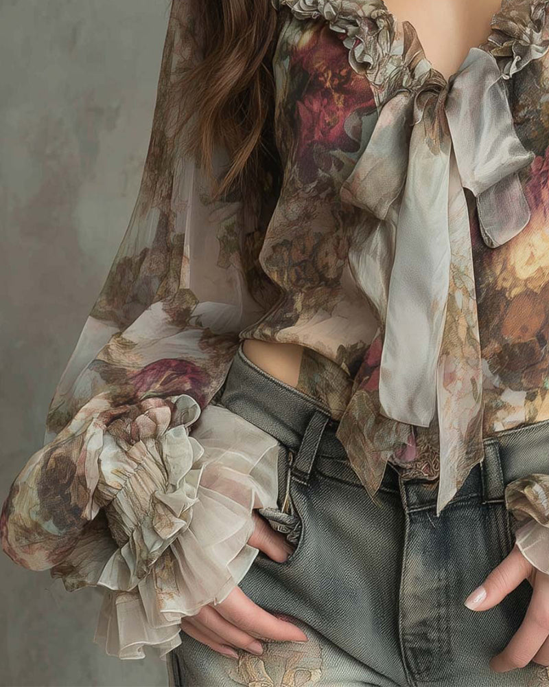 Bluse Lotusprint Elegant