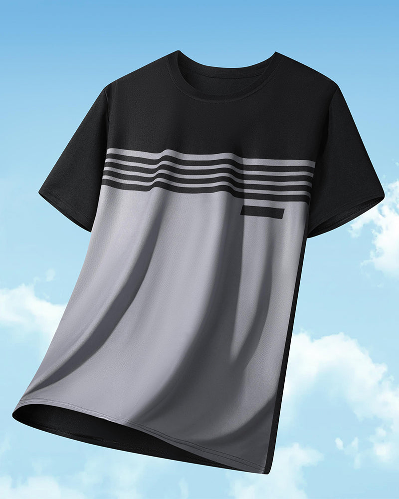 Herrer T-Skjorte Pustende Rasktørkende Kortsermet