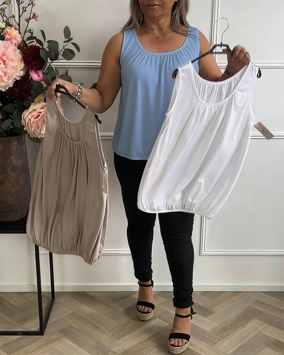 Tank Topp Innbygd Bh U-Utringet Casual