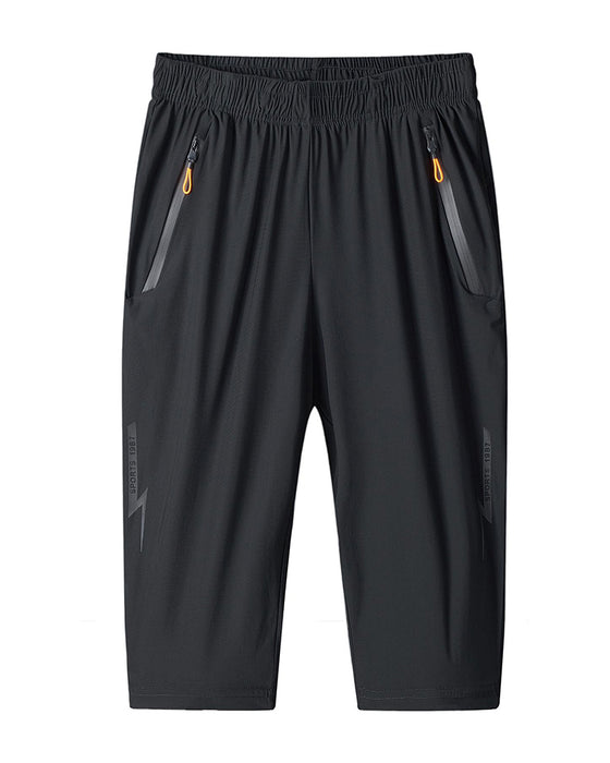 Shorts Herre Avslappet Sport Ensfarget Fempunkt