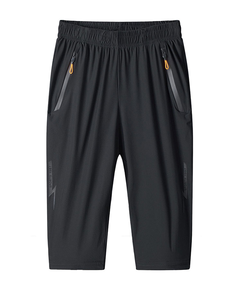 Shorts Herre Avslappet Sport Ensfarget Fempunkt