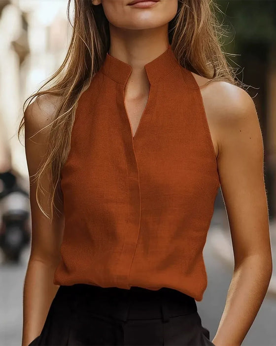 Tank Top Mandarin Krave Ermeløs