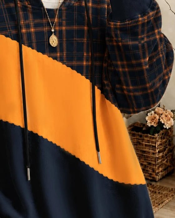 Hoodie Hetter Kontrast Avslappet