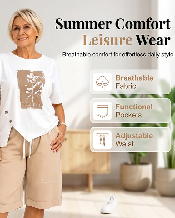 Set Kort Erme T-Skjorte Og Shorts