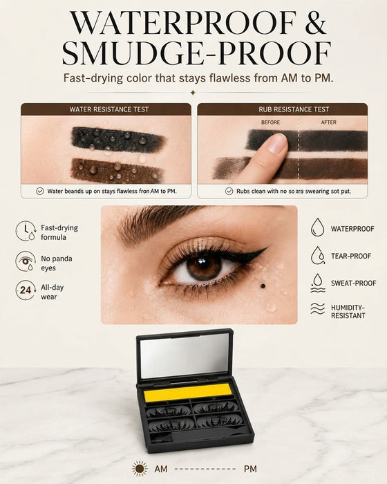 3-I-1 Eyeliner Og Vipperstempel-Sett