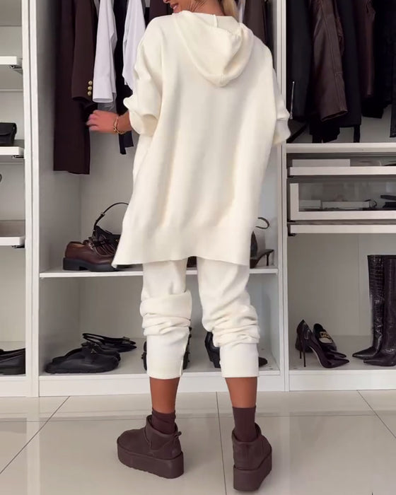 Todelt sett - ensfarget genser og bukse