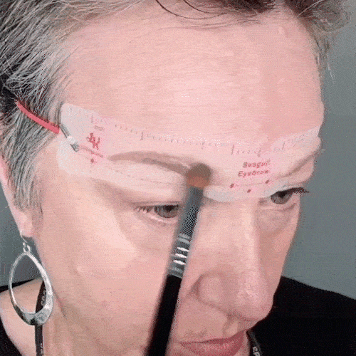 Gjenbrukbar Øyenbryn Stencil Formingsett