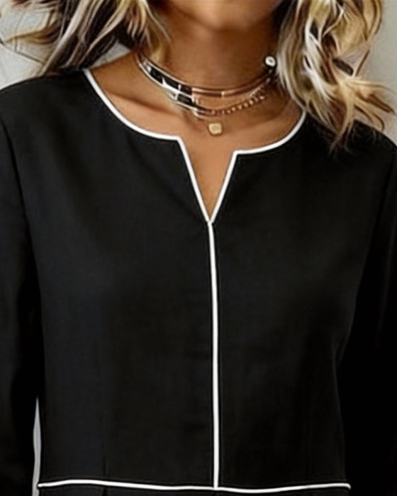 Kjole Stilig Kontrastfarge