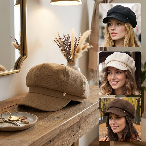Britisk Stil Newsboy-Caps