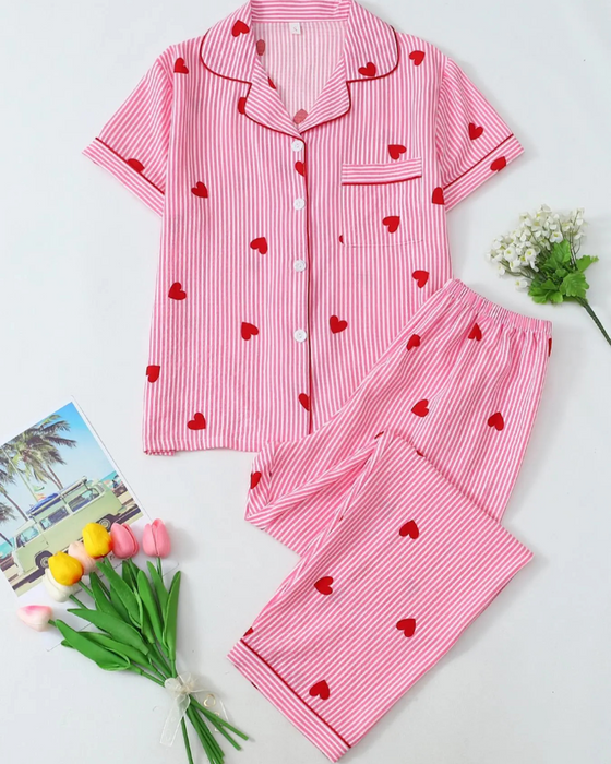 Set Hjärta Rand Hemmakläder