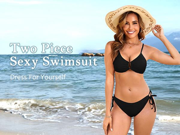 Bikini Dame Sexy Cheeky Høy Kuttet