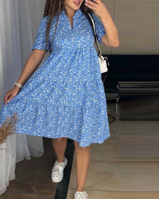 Løs blomstret fritidskjole