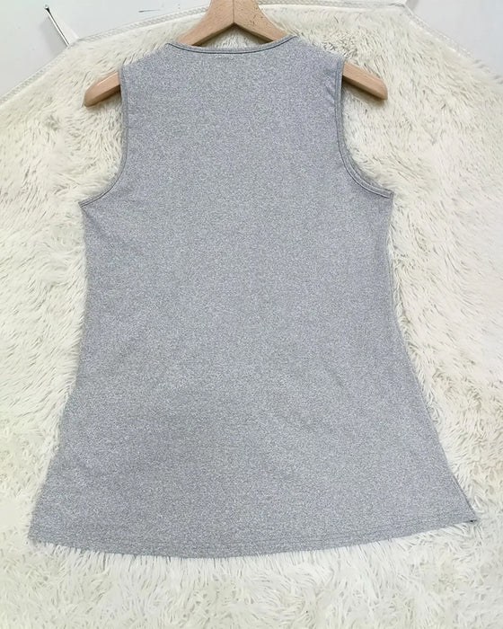 T-Shirt Solid Kors Kant Ermeløs
