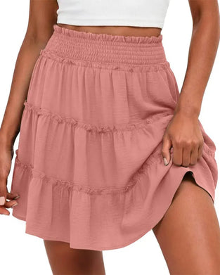 Nederdel Elastisk Midje Med Innebygde Shorts