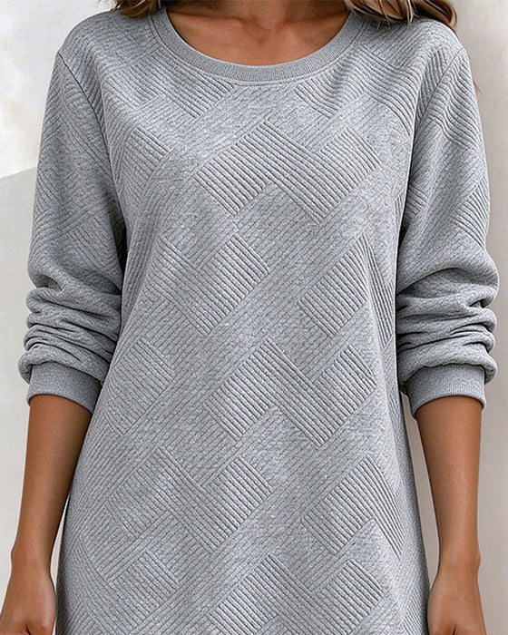 Kjole Geometrisk Preget Sweatshirt Rett