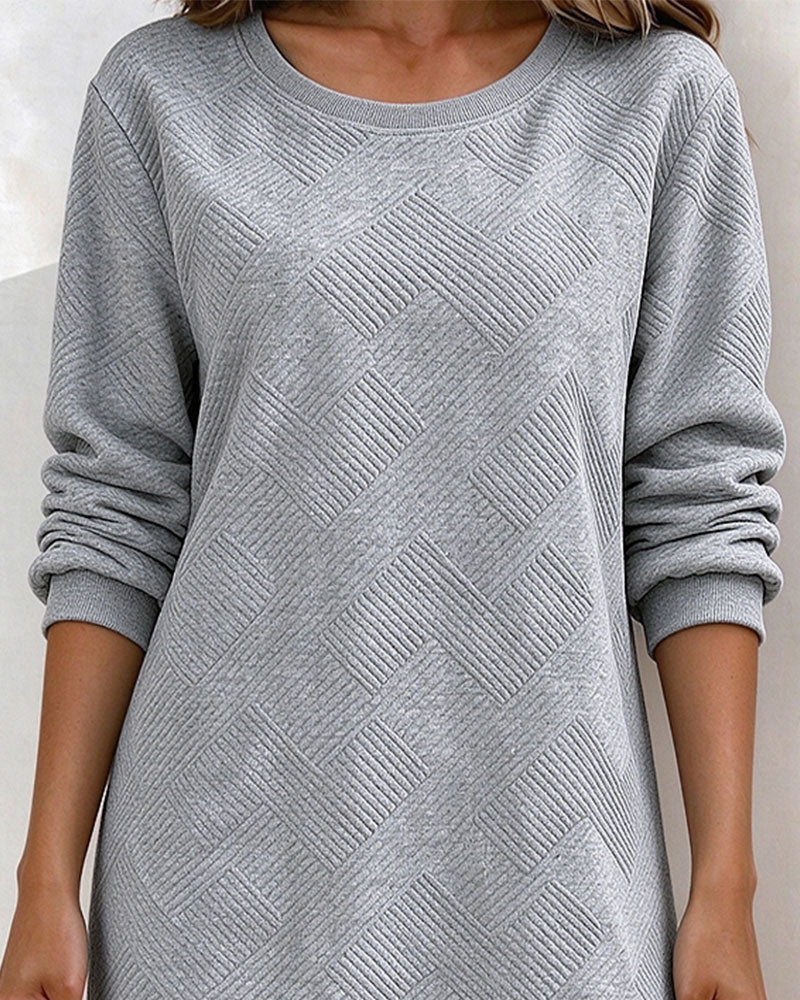 Kjole Geometrisk Preget Sweatshirt Rett
