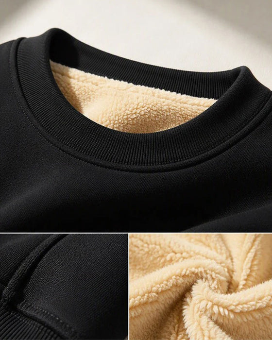 Sweatshirt Rundhalset Solid Herre