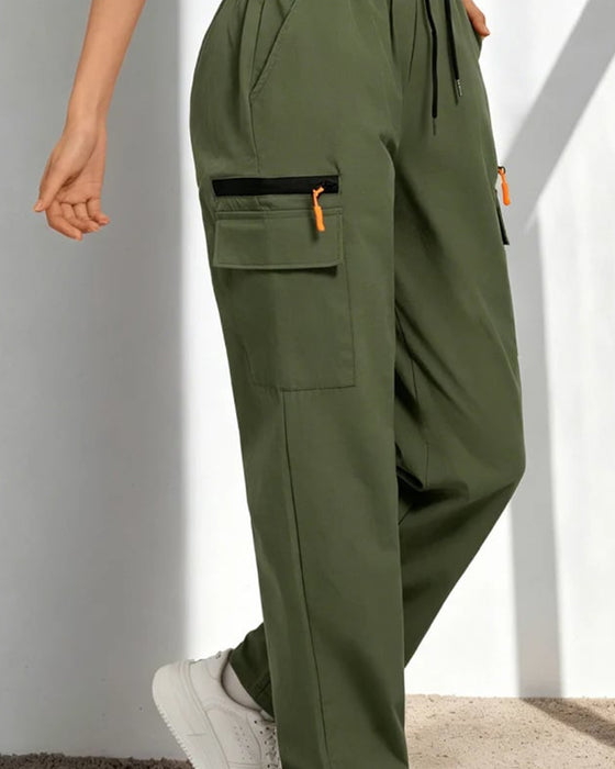 Pants Snøre Løs Casual Cargo