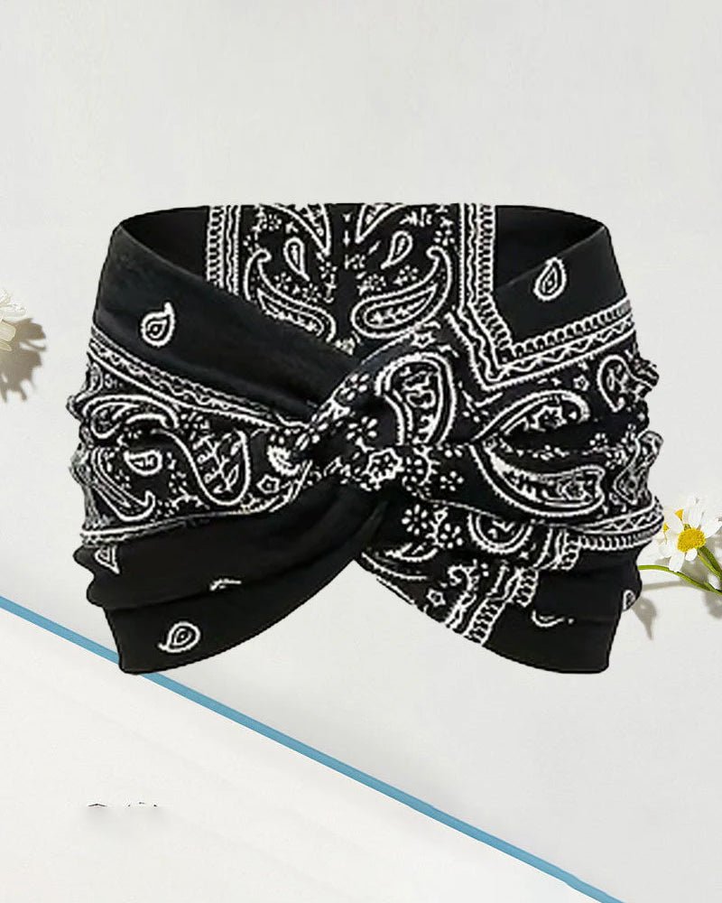 Hårbånd Vintage Stil Bred Slips-Farge