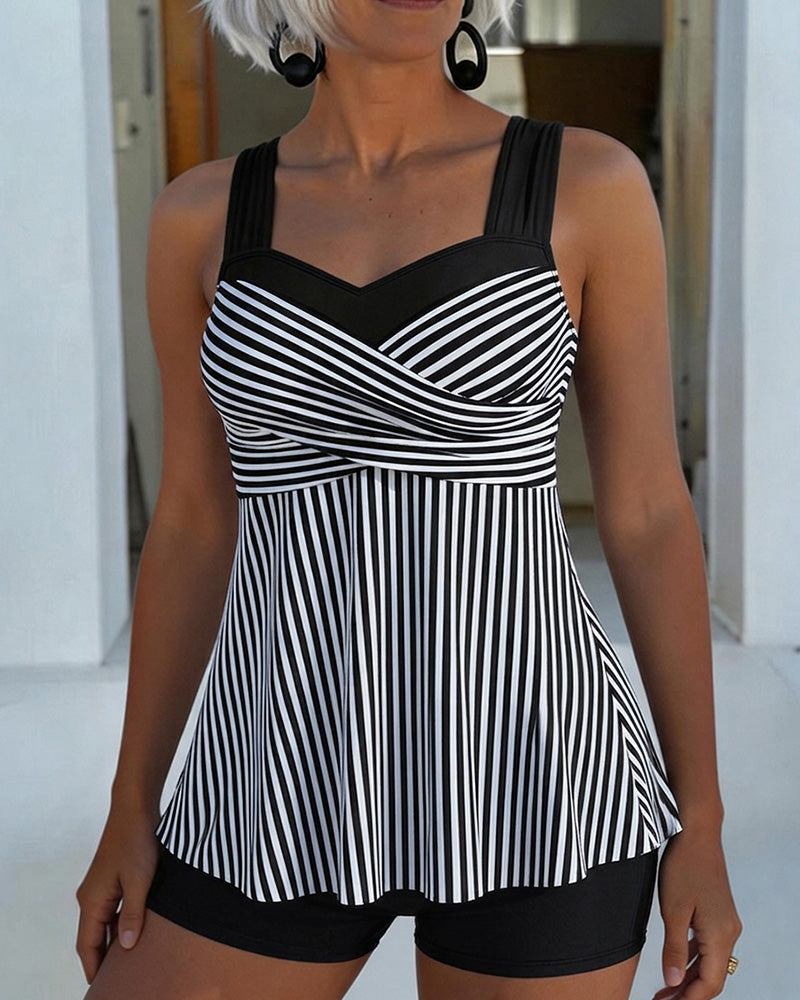 Tankini Stripet Kamisol Todelt