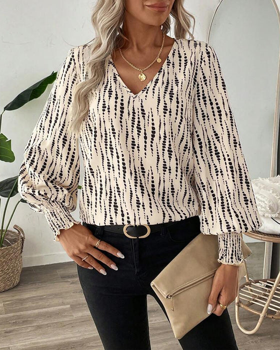 Bluse V-Hals Casual