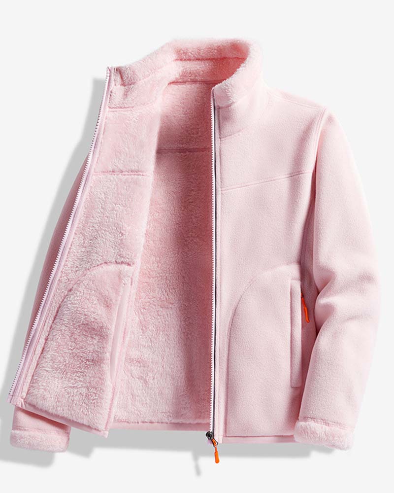 Jakke Solid Lang Erme Casual