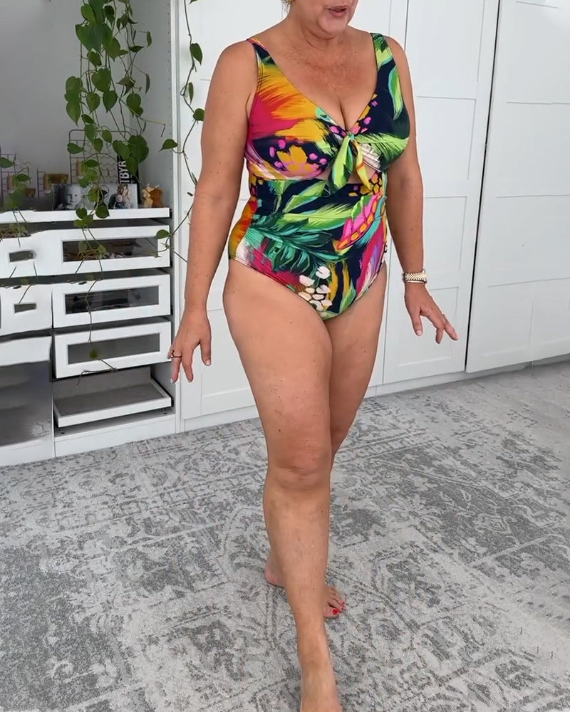 Én-delt Badedrakt Bladtrykk