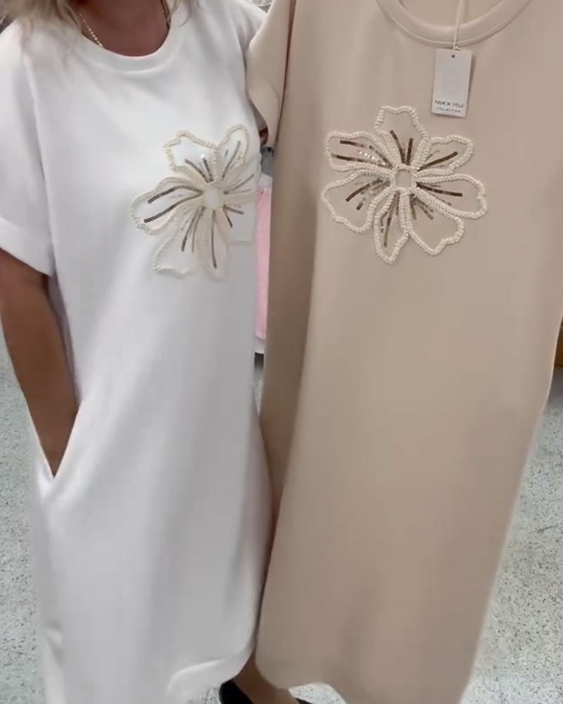 Kjole Paljett Brodert Uformell