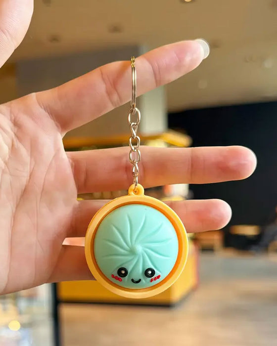 Søt Dumpling Pressbar Glød Squishies Fidget Nøkkelring