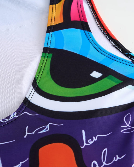 Badedrakt Ermløs Trykt En-Del